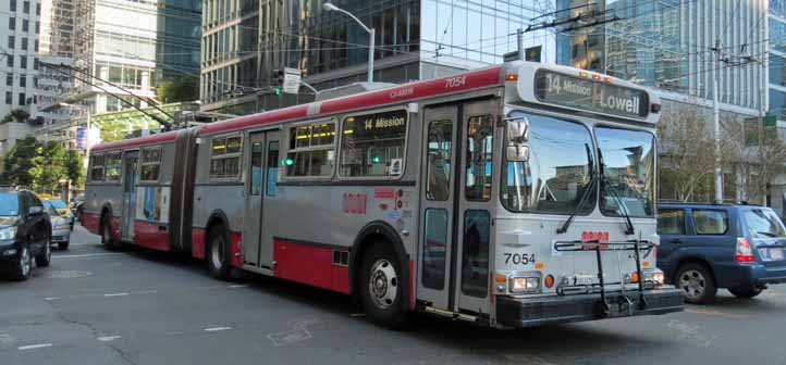 MUNI New Flyer E60HF trolleybus 7054